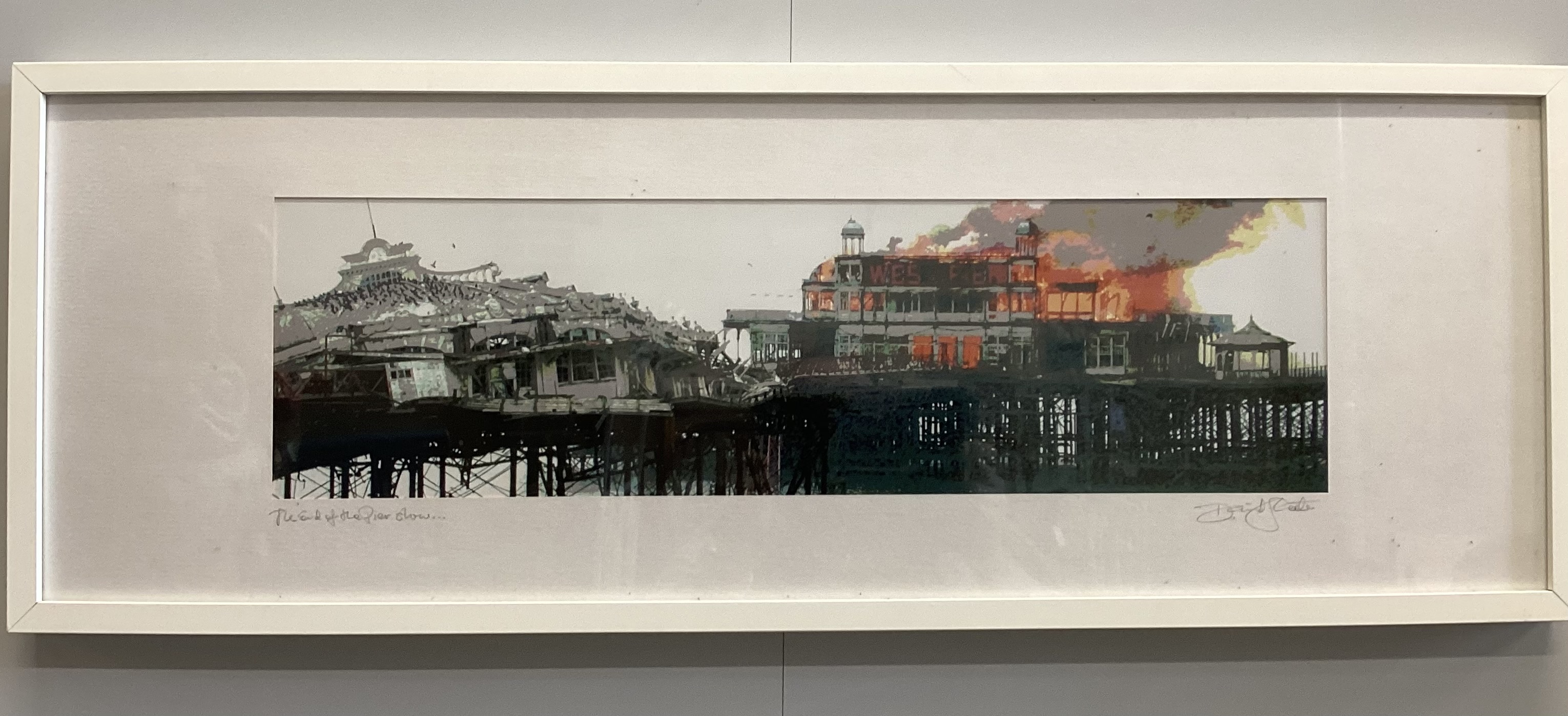 David Streeter (Modern British), two photographs 'The End of the Pier Show' and 'Blonde in the Laines', larger 34 x 58cm